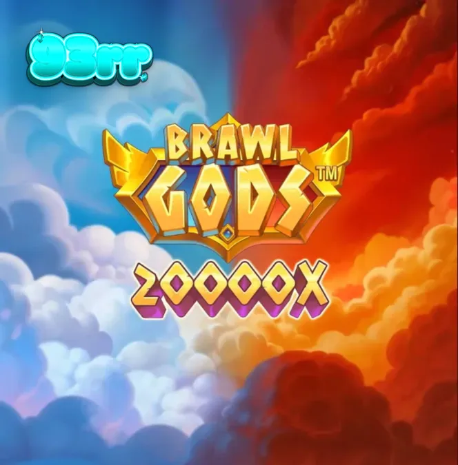 Interface de jogo do slot Brawl Gods com design dividido entre Zeus e Hades